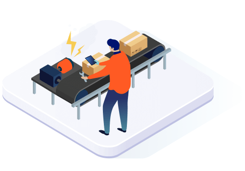 Logistics worker illustration