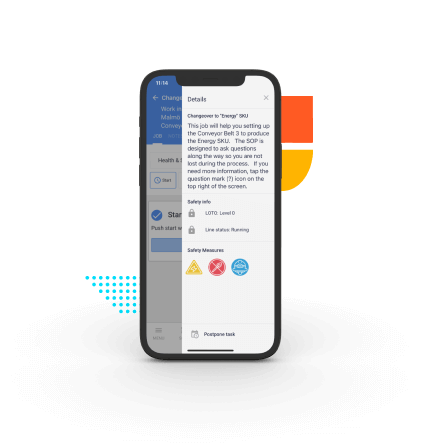 Manufacturing SOP in the 4industry platform (screenshot)