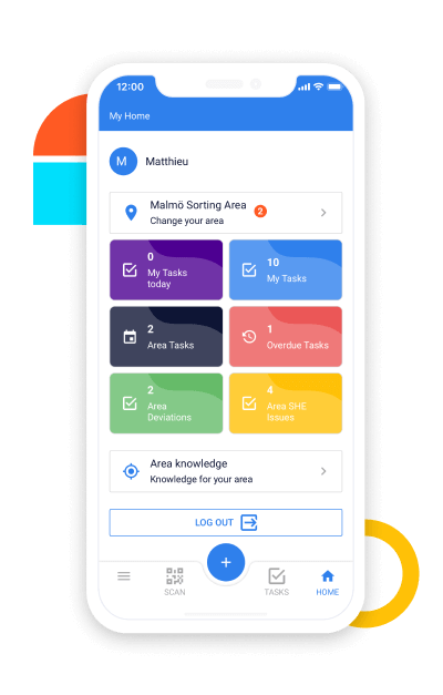 4Industry Mobile App Screenshot Area Switching