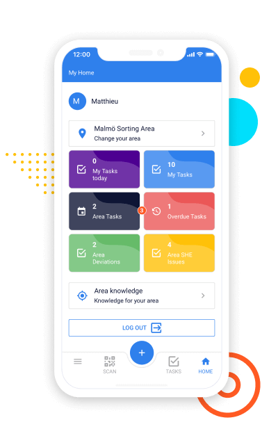 4Industry Mobile App Screenshot Task Cards