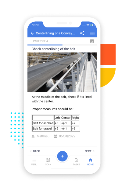 Digital centerlining checklist